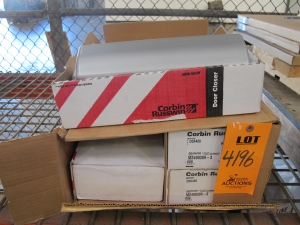 (10) CORBIN RUSSWIN CLOSURES, 6 REGULAR ARM SIZE, DC6000 SERIES DOOR KIND. SILVER ALUMINUM FINSH, 3HR UL RATING. LOADING & HANDLING FEE $15-4196